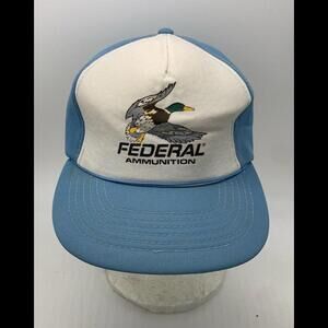 Vintage Federal Ammunition Hat Embroidered 5 Panel Snap Back Trucker Cap  New